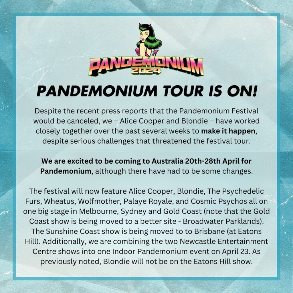 Blondie Pandemoniumtour